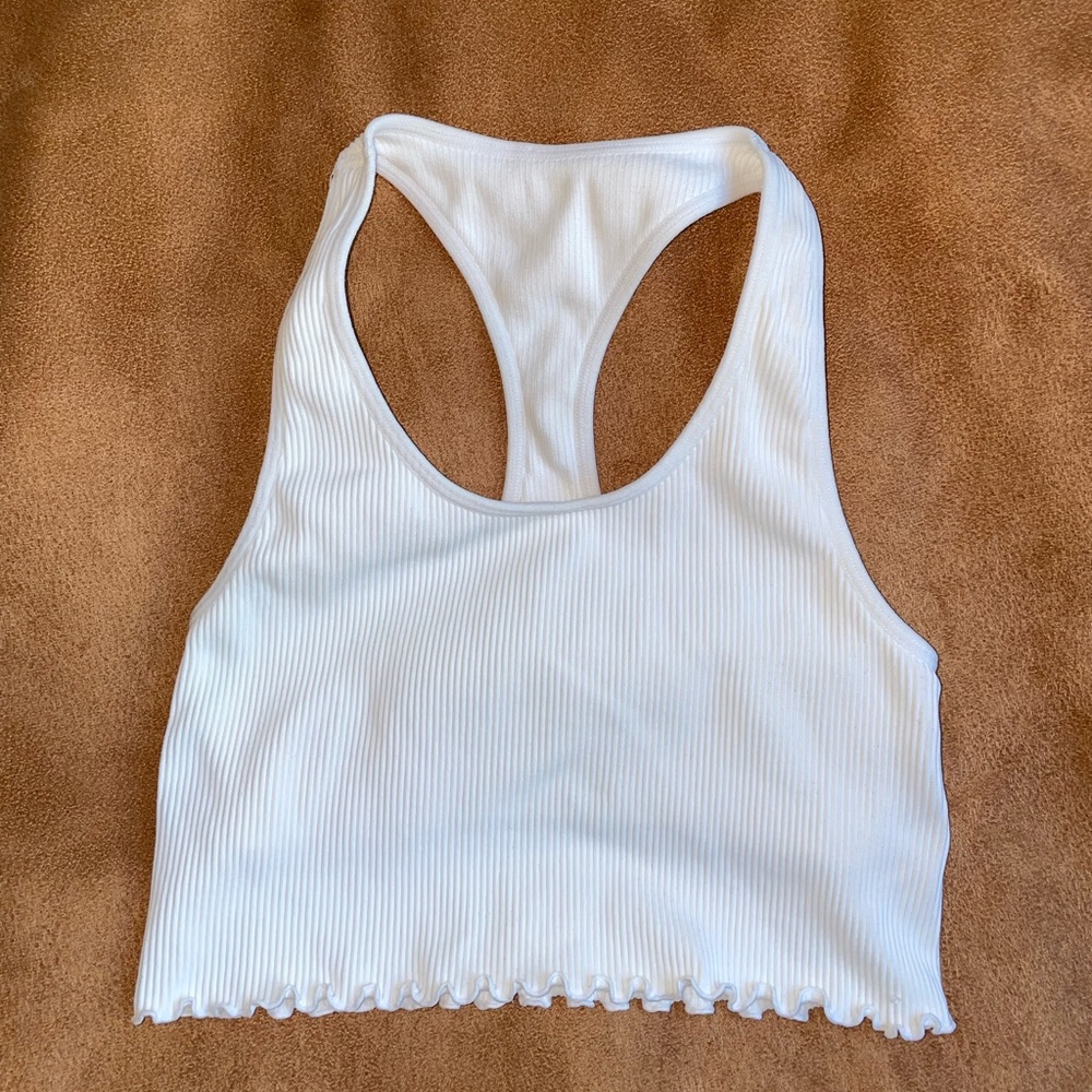 Spiritual Gangster x PINK White Crop Top